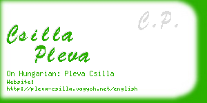 csilla pleva business card